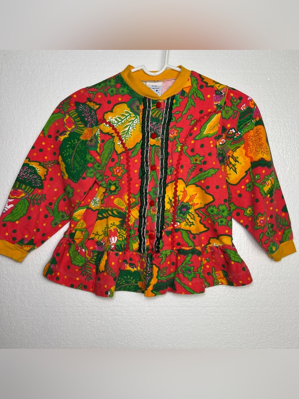 Jean Bourget vintage cotton colorful top size 5A/108